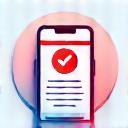 Icon representing instant digital confirmation of vignette